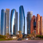 Cluster of skyscrapers along Abu Dhabi's Corniche