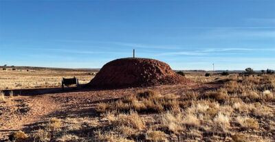 A traditional earthen hogan dwelling at Shash Diné EcoRetreat