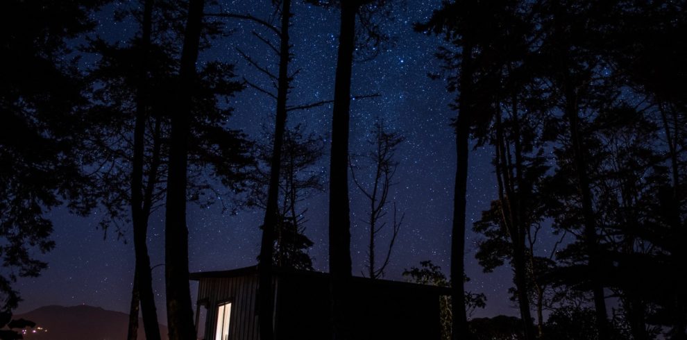 starry sky at mountain lodge in Turrialba Costa Rica